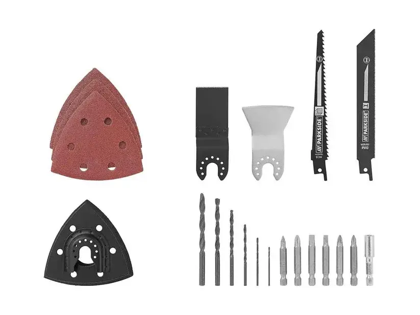 Accessori inclusi con l'utensile multifunzionale PARKSIDE